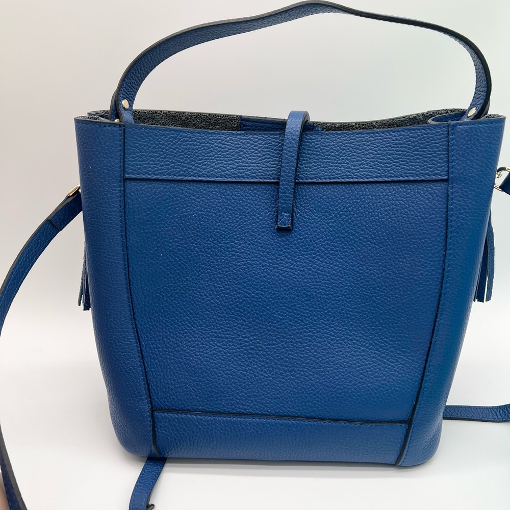 🔴🆑Authentic VALENTINO Blue / Navy Leather Tote Bag / Crossbody 🆑🔴 - Picture 4 of 10
